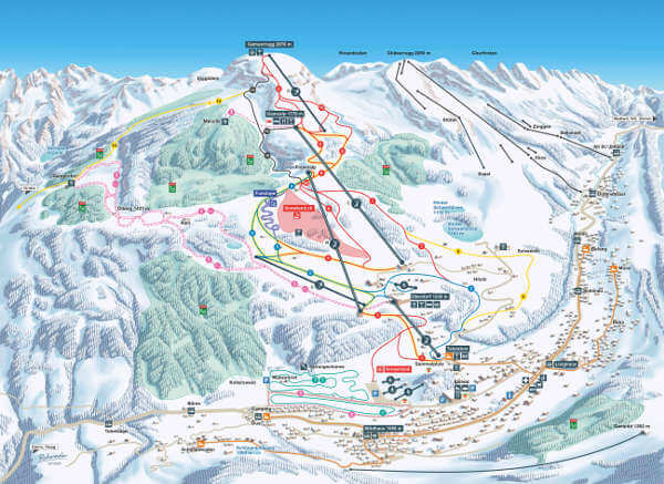 Wildhaus Ski Resort Piste Map