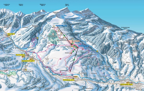 Krummenau Wolzenalp Toggenburg Ski Resort Piste Map