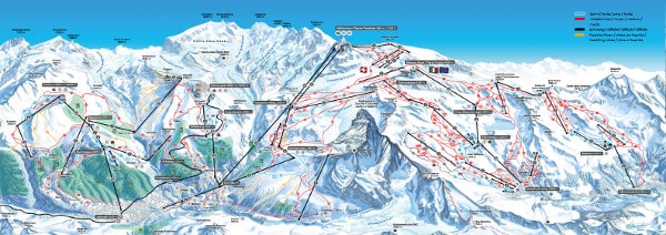 Zermatt Ski Resort Piste Map