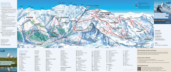 Zermatt Ski Resort Piste Map