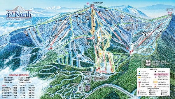 49 North Ski Resort Piste Map