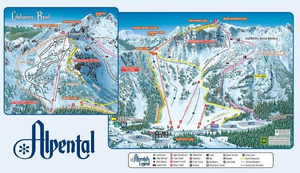 Alpental, The Summit At Snoqualmie Ski Resort Piste Map