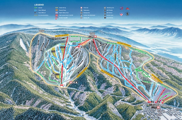 Angel Fire Piste Ski Trail Map