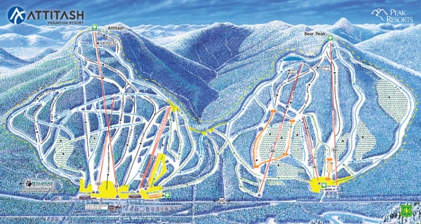 Attitash Mountain Ski Resort Piste Map