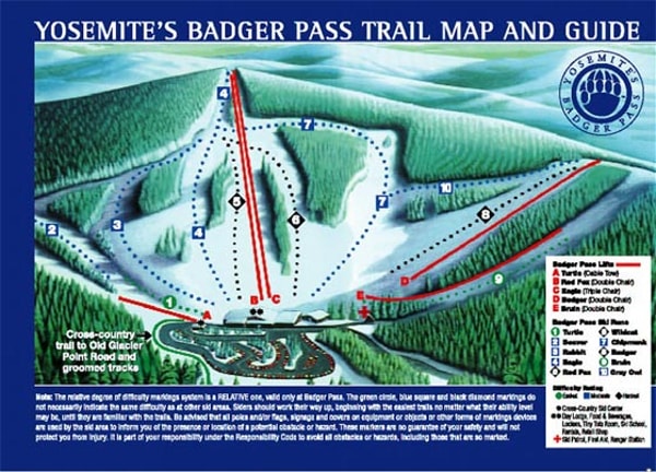 Badger Pass Ski Resort Piste Map