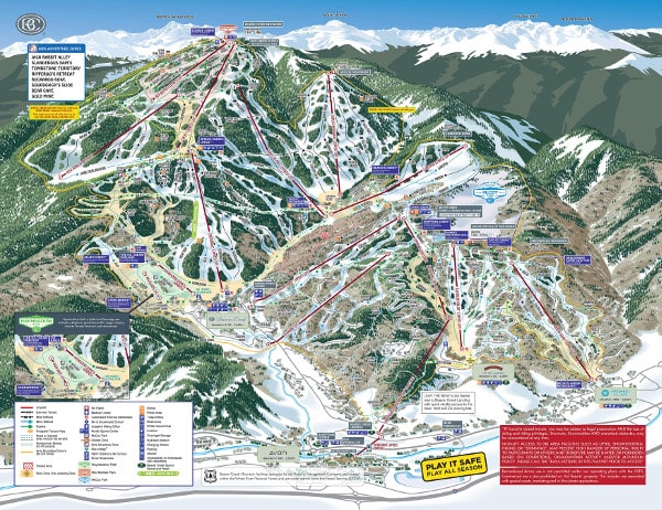 Beaver Creek Ski Resort Piste Map
