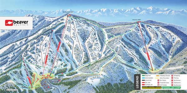 Beaver Mountain Ski Resort Piste Map