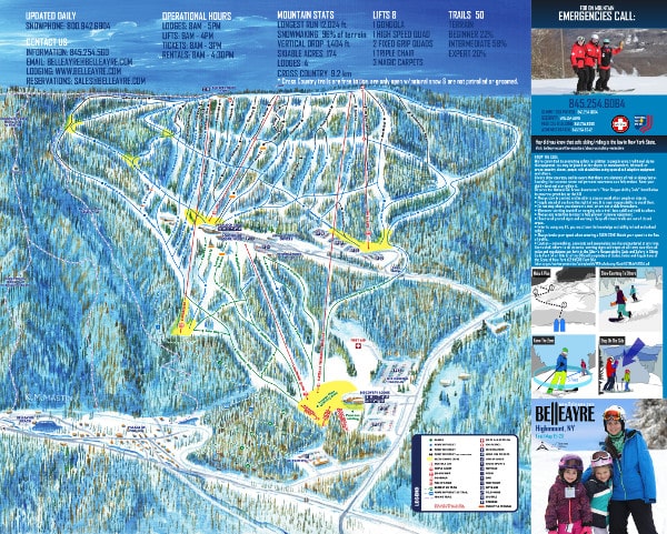 Belleayre Ski Resort Piste Map