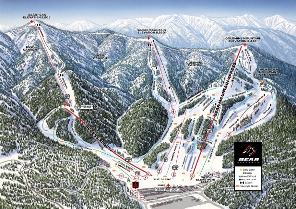 Big Bear Ski Resort Piste Map