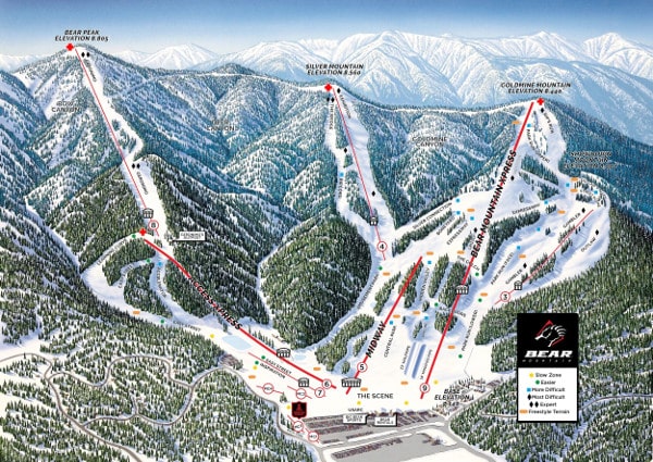 Big Bear Ski Resort Piste Map