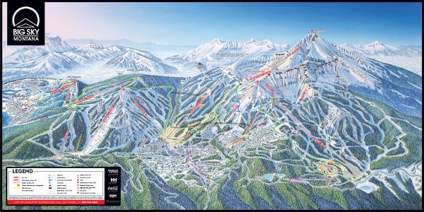 Big Sky Ski Resort Piste Map