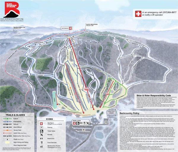 Black Mountain Piste Ski Trail Map