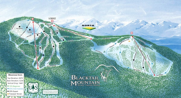 Blacktail Mountain Ski Resort Piste Map