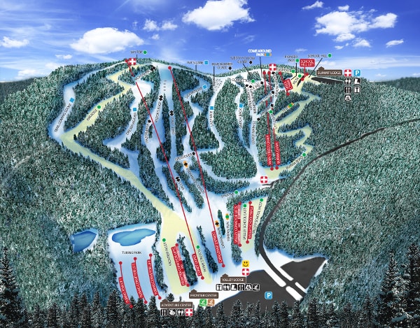 Blue Mountain Ski Resort Piste Map