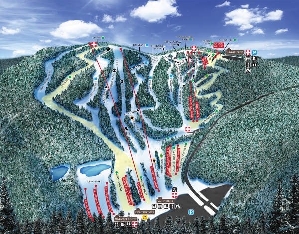 Blue Mountain Piste Map