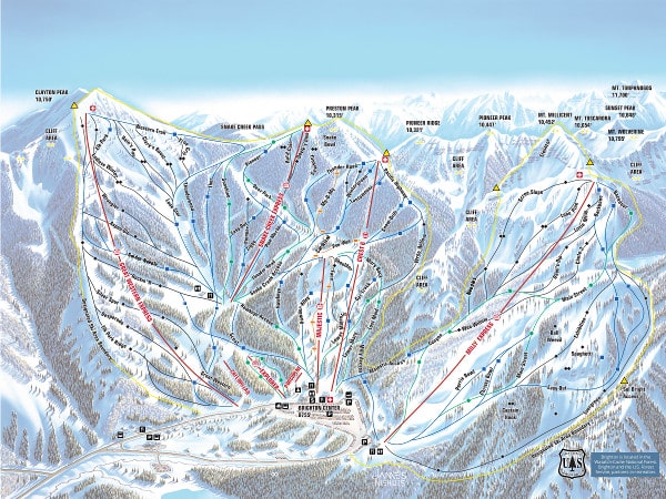 Brighton, Utah Ski Resort Piste Map