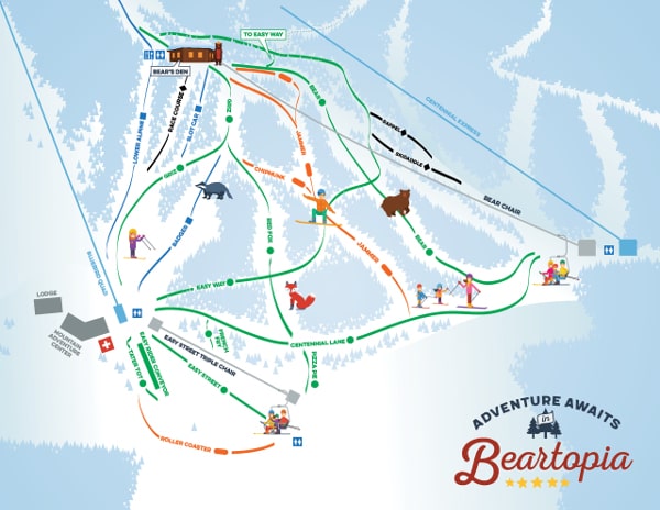 Brundage Mountain Beartopia Ski Resort Piste Map