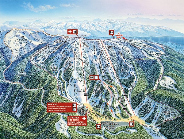 Brundage Mountain Frontside Ski Resort Piste Map