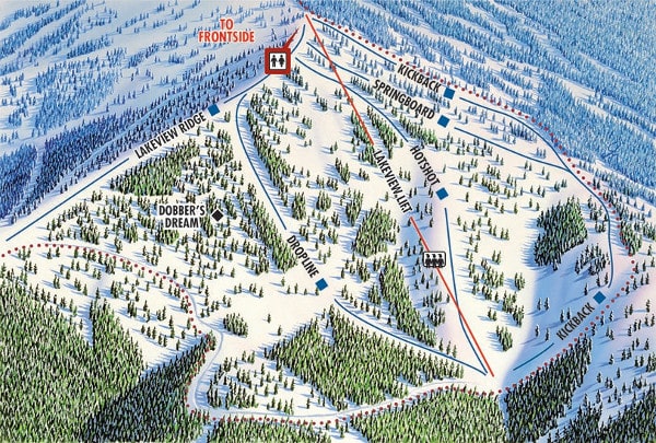 Brundage Mountain Lake View Ski Resort Piste Map
