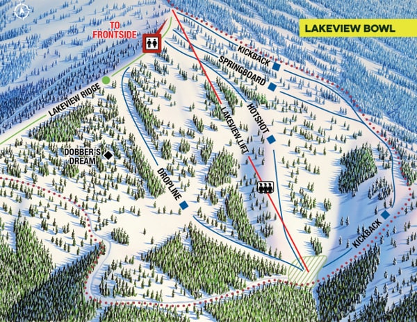 Brundage Mountain Lakeview Ski Resort Piste Map