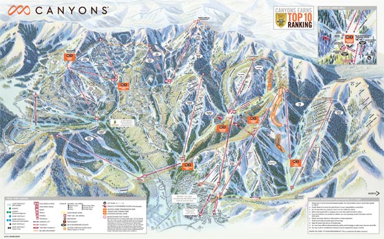 The Canyons Ski Resort Piste Map