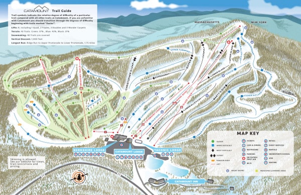 Catamount Ski Resort Piste Map