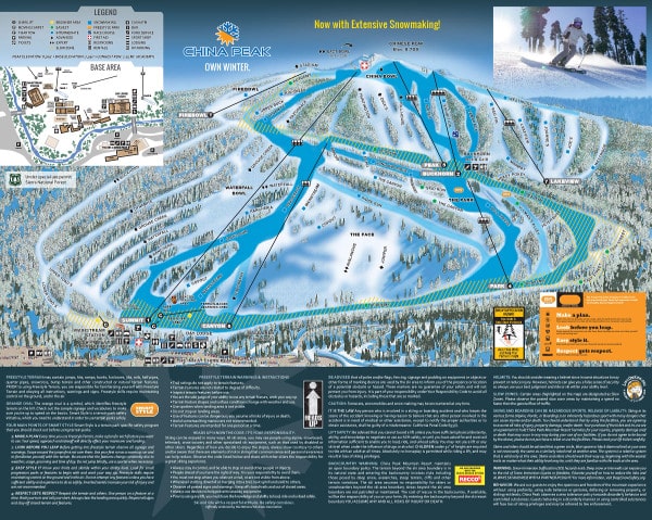 China Peak Ski Resort Piste Map