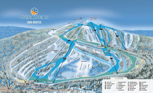 China Peak Ski Resort Piste Map