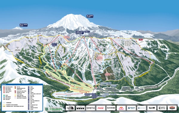 Crystal Mountain Resort Piste Ski Map