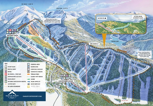 Eagle Point Piste Ski Trail Map