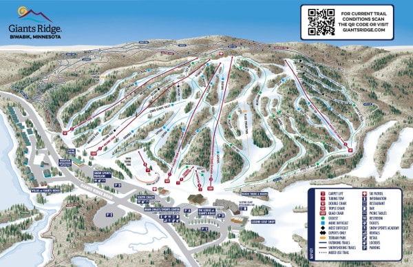 Giants Ridge Ski Resort Piste Ski Map