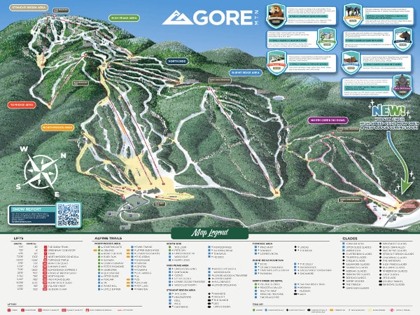 Gore Mountain Ski Resort Piste Map