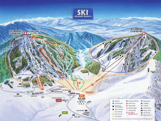 Granby Ranch Piste Maps