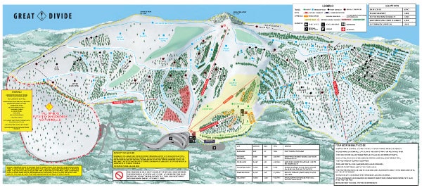 Great Divide Piste Map