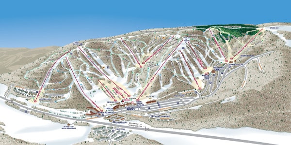 Holiday Valley Ski Resort Piste Map