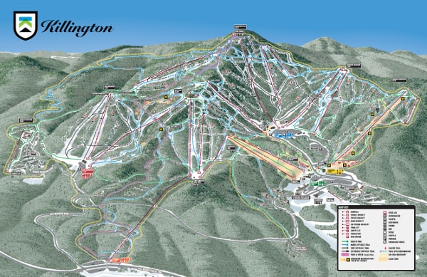 Killington, Vermont Ski Resort Piste Map