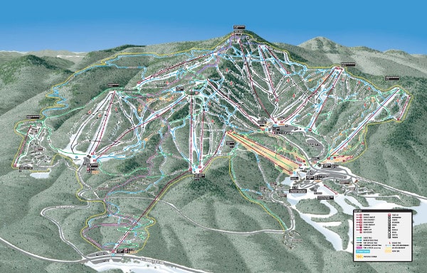 Killington, Vermont Ski Resort Piste Ski Map