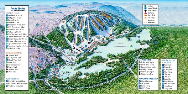 King Pine Ski Resort Piste Map