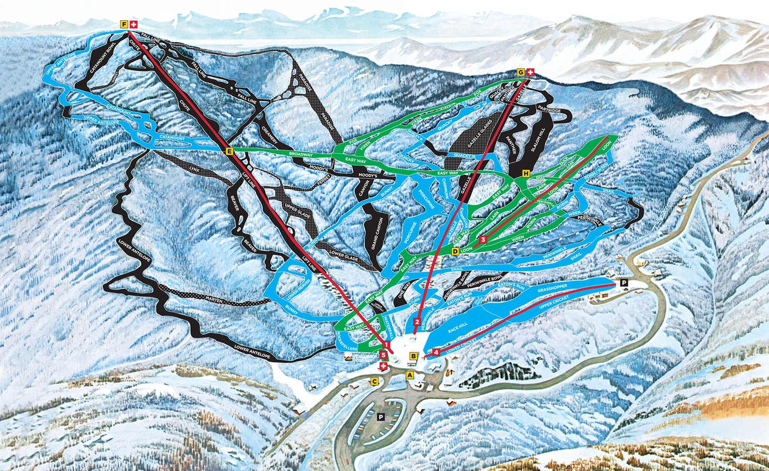 Mad River Glen Ski Resort Piste Map