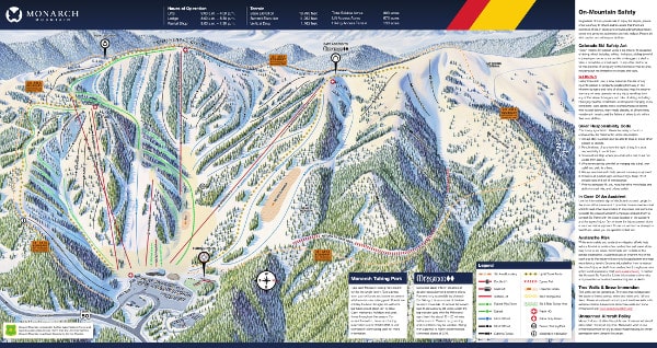Monarch Mountain Ski Resort Piste Map