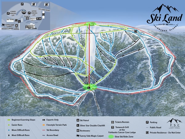 Mt Aurora Ski Resort Piste Map