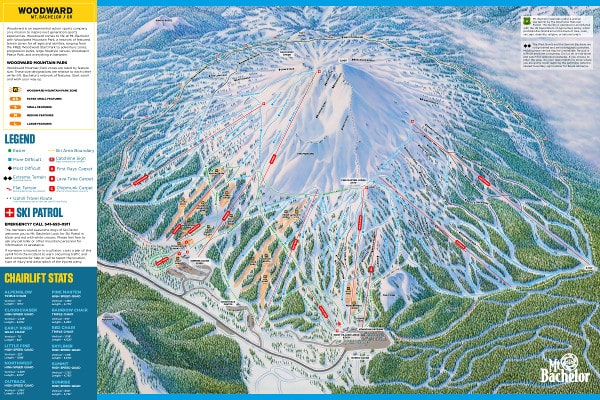 Mount Bachelor Ski Resort Piste Map