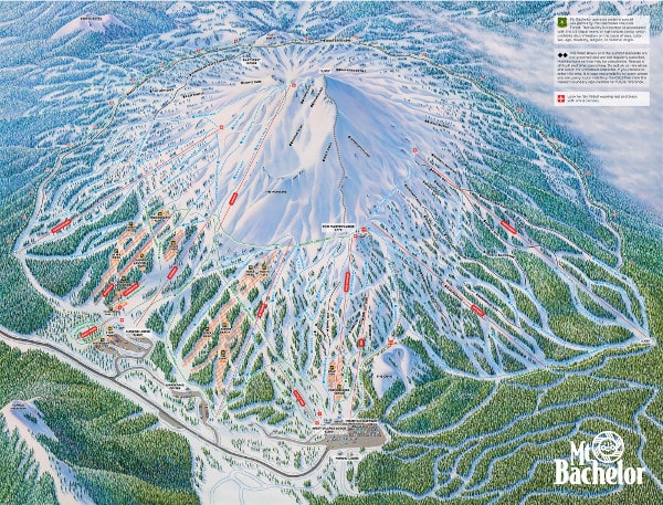 Mount Bachelor Ski Resort Piste Ski Map