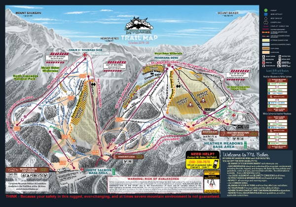 Mount Baker Ski Resort Piste Map