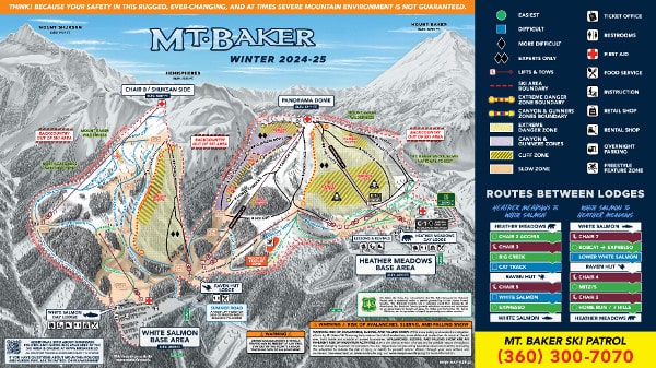 Mount Baker Ski Resort Piste Map