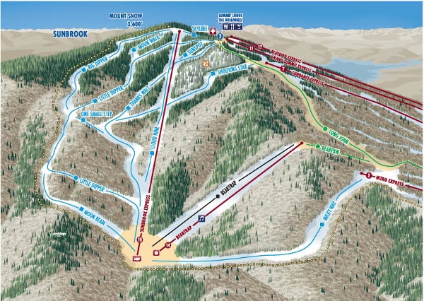 Mount Snow, Vermont Ski Resort Piste Map