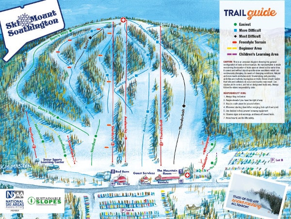 Mount Southington Ski Resort Piste Map