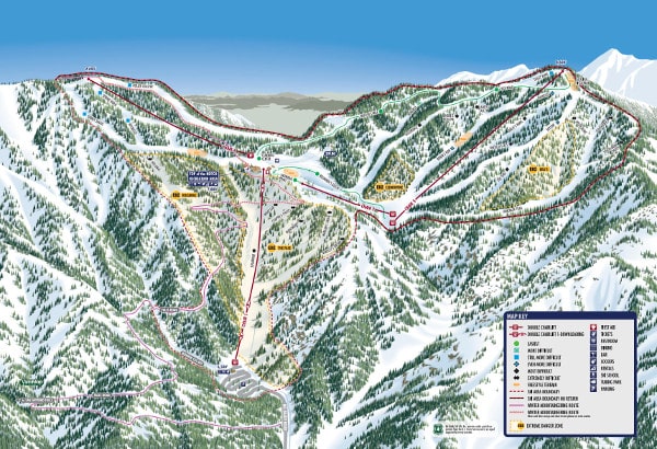 Mount Baldy Ski Resort Piste Map