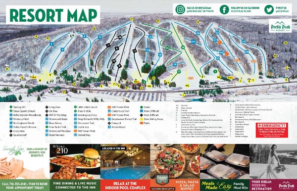 Peek'n Peak Ski Resort Piste Map