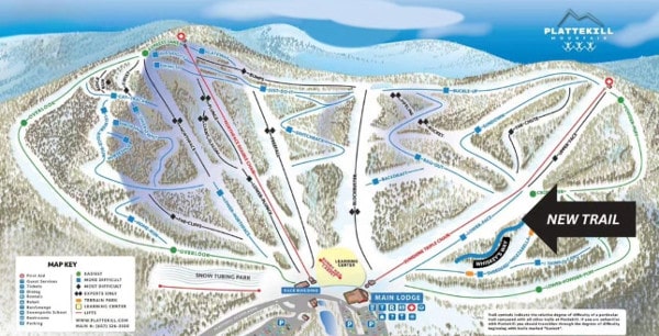 Plattekill Piste Ski Trail Map